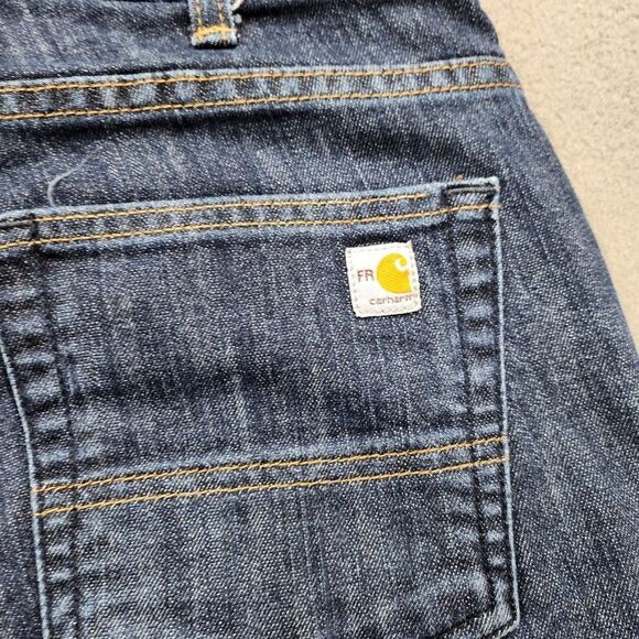 CARHARTT Flame Resistant Jeans FR Women's Dark Rugged Jeans Size 8 Tall - Picture 9 of 14